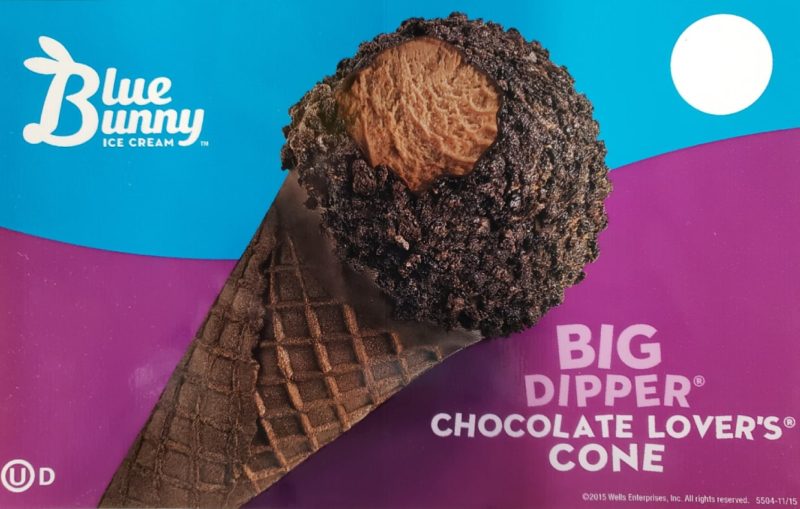 Blue Bunny – BIG DIPPER CHOCOLATE LOVER’S CONE – Five Star Ice Cream